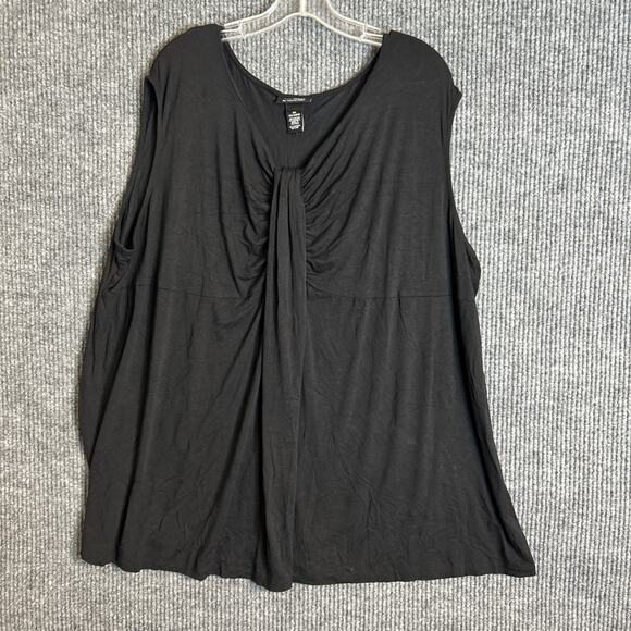 Any Wear By Catherines Womens Shirt Plus Size 3X Black Sleeveless Basic Layering - Picture 1 of 6